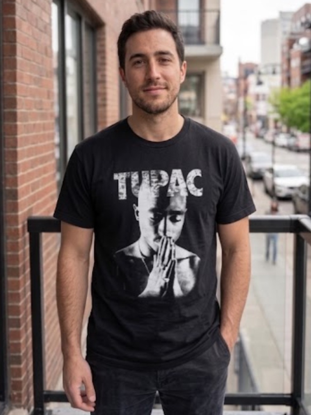 Tupac Graphic T-Shirt NWT XXL Black 2Pac Hip Hop Rap Tee